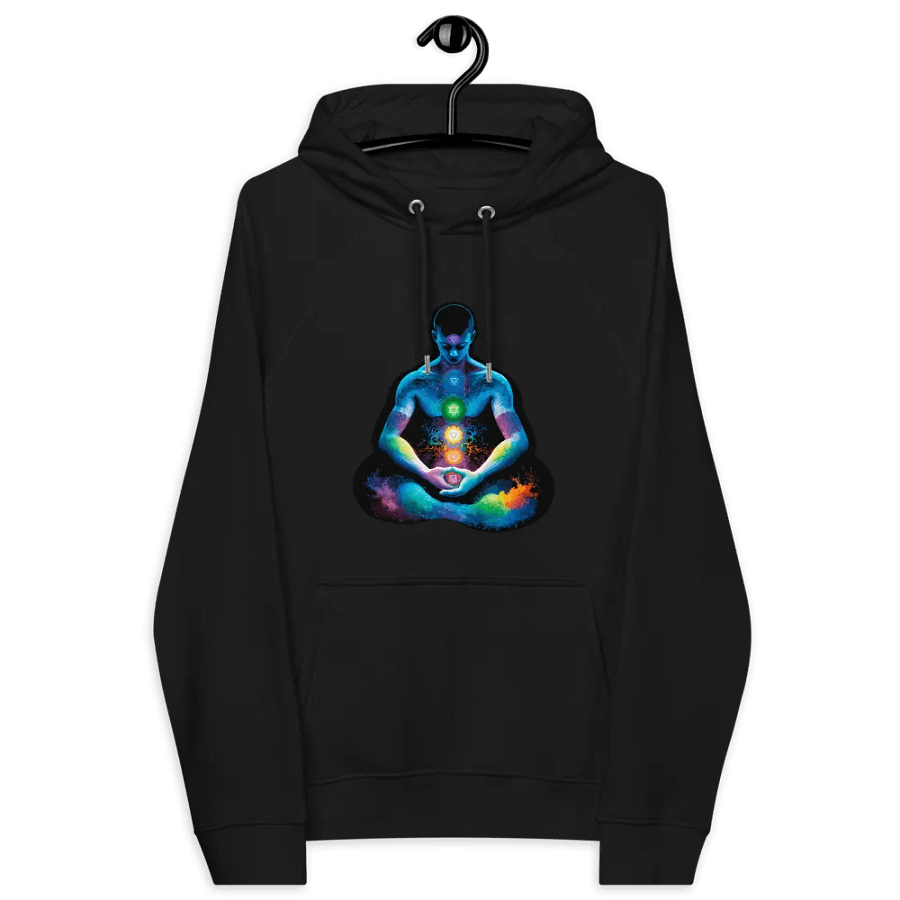 [Meditation] - Unisex Eco Raglan Hoodie product image (10)