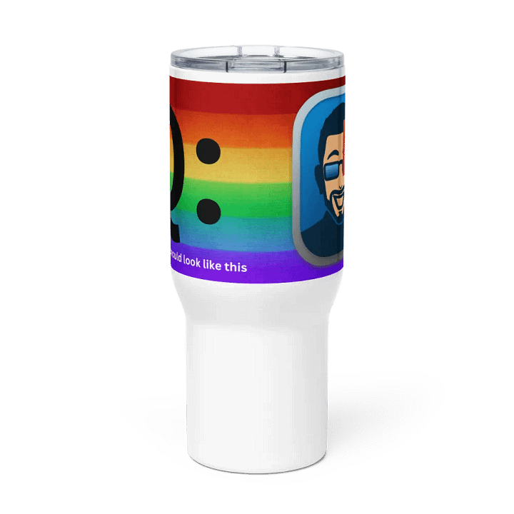 Mr. Moderator Rainbow Travel Mug (25oz) - Left-Handed Edition product image (2)