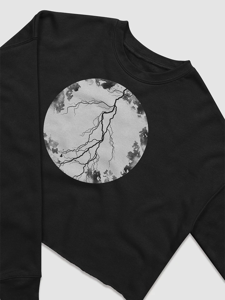 Full Moon, Lightning and Blood Crop Sweatshirt product image (1)