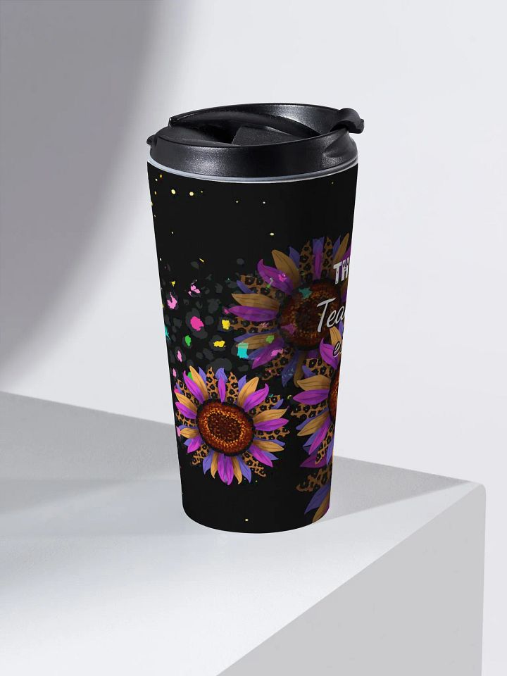 sunflower leapard print Best teacher Travel Mug gift for all teachers product image (2)