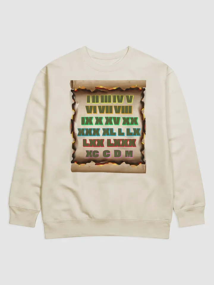 Roman Numeral Artistic Design Sweatshirt product image (5)