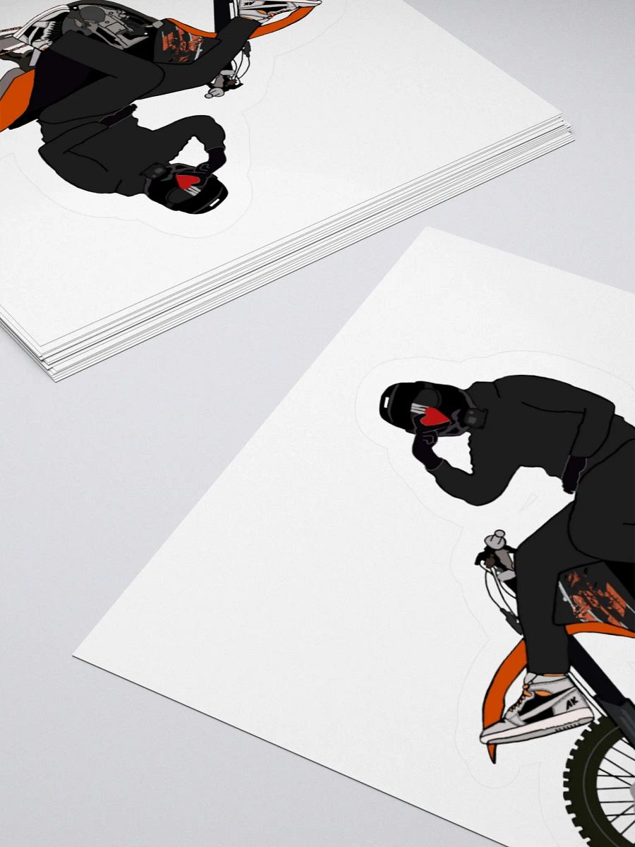 Heart-hand on Bike Kiss-cut Sticker product image (4)