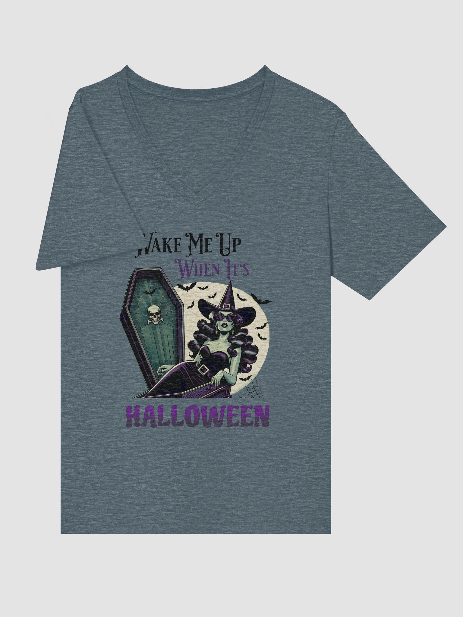 Witchy Halloween Vibes V-Neck Tee product image (13)