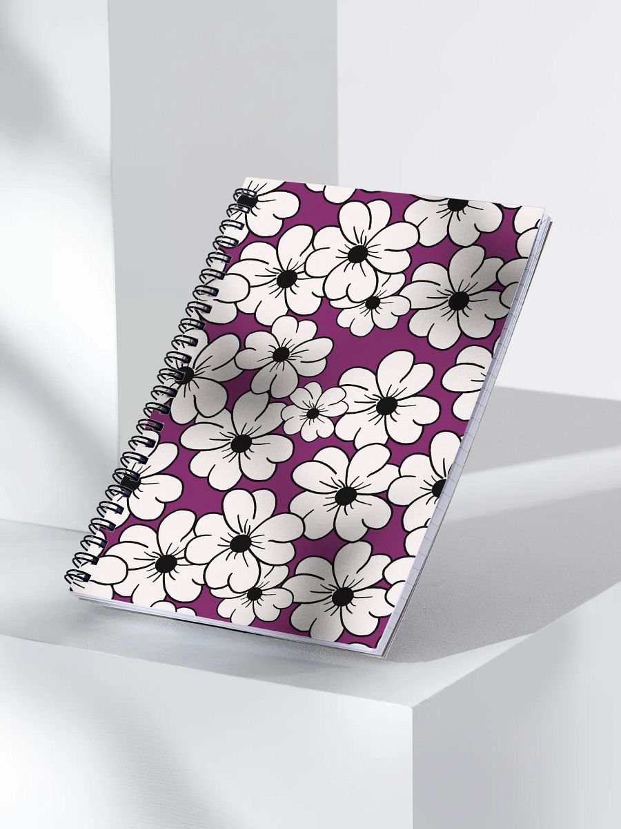 Flower power white notebook product image (3)