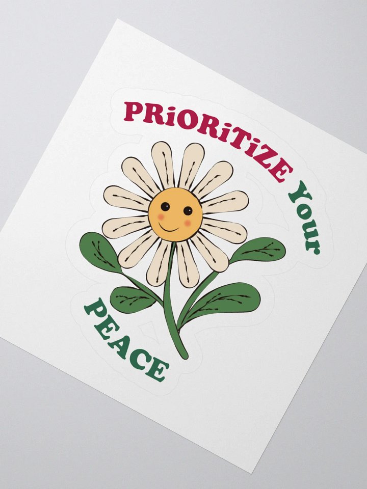 Prioritize Your Peace Kiss Cut Stickers product image (5)