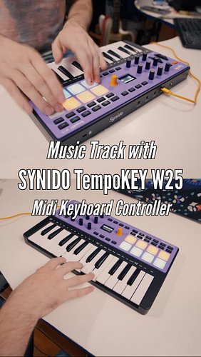 🎹 Music demo with the Synido TempoKEY W25 MIDI Keyboard Controller, compact, portable, and perfect for producers on the go. F...