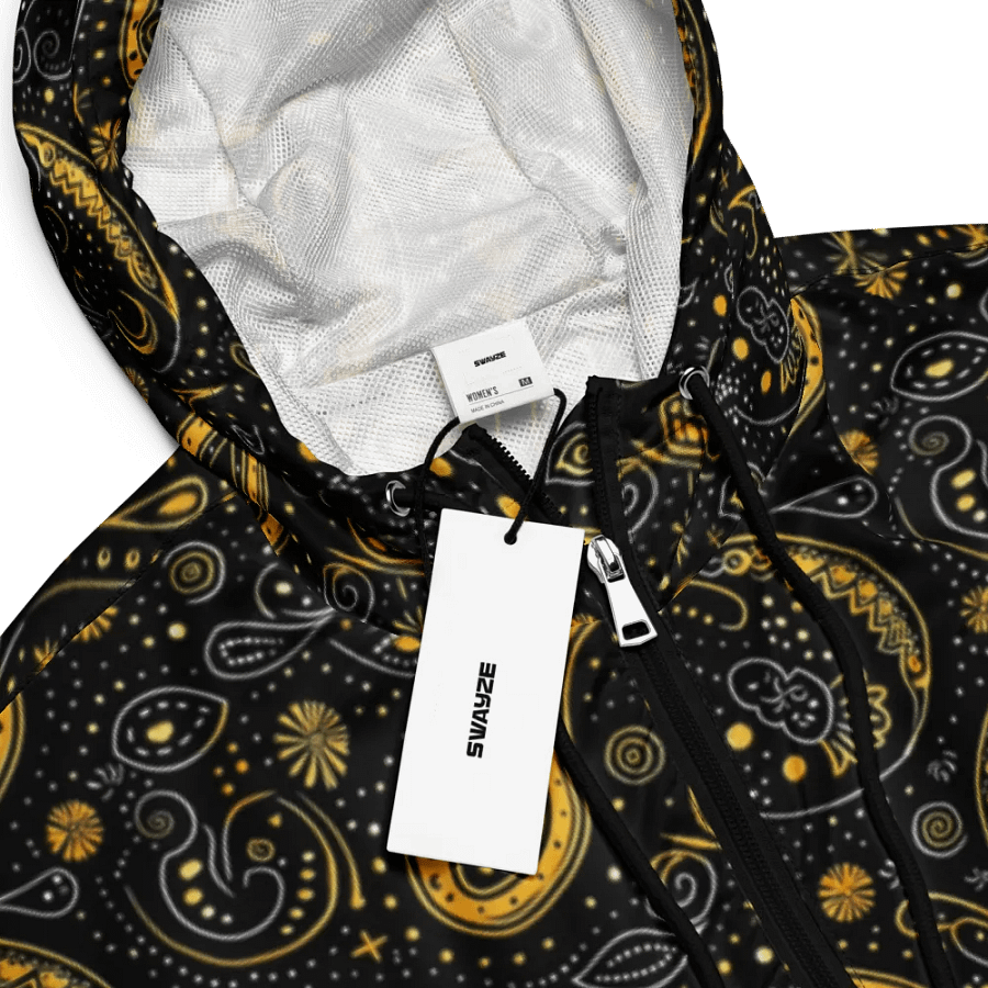 Yellow Paisley Gang Women's Cropped Windbreaker product image (6)