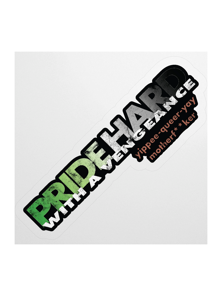 Aromantic "Pride Hard" Sticker product image (1)
