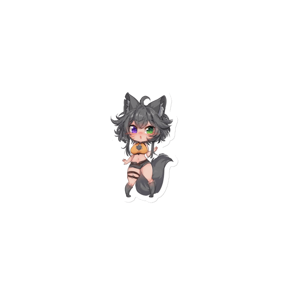 WolfcatRisi Thicc Chibi Magnet product image (1)