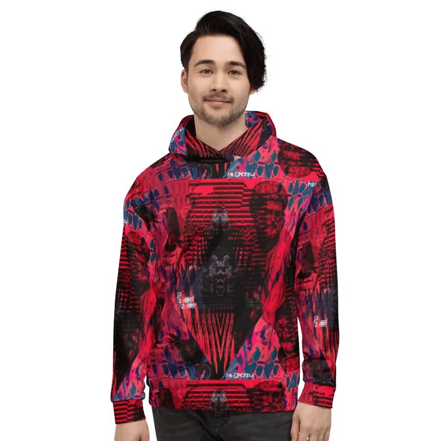 Dark Vaporwave Triangle AOP Hoodie product image (4)