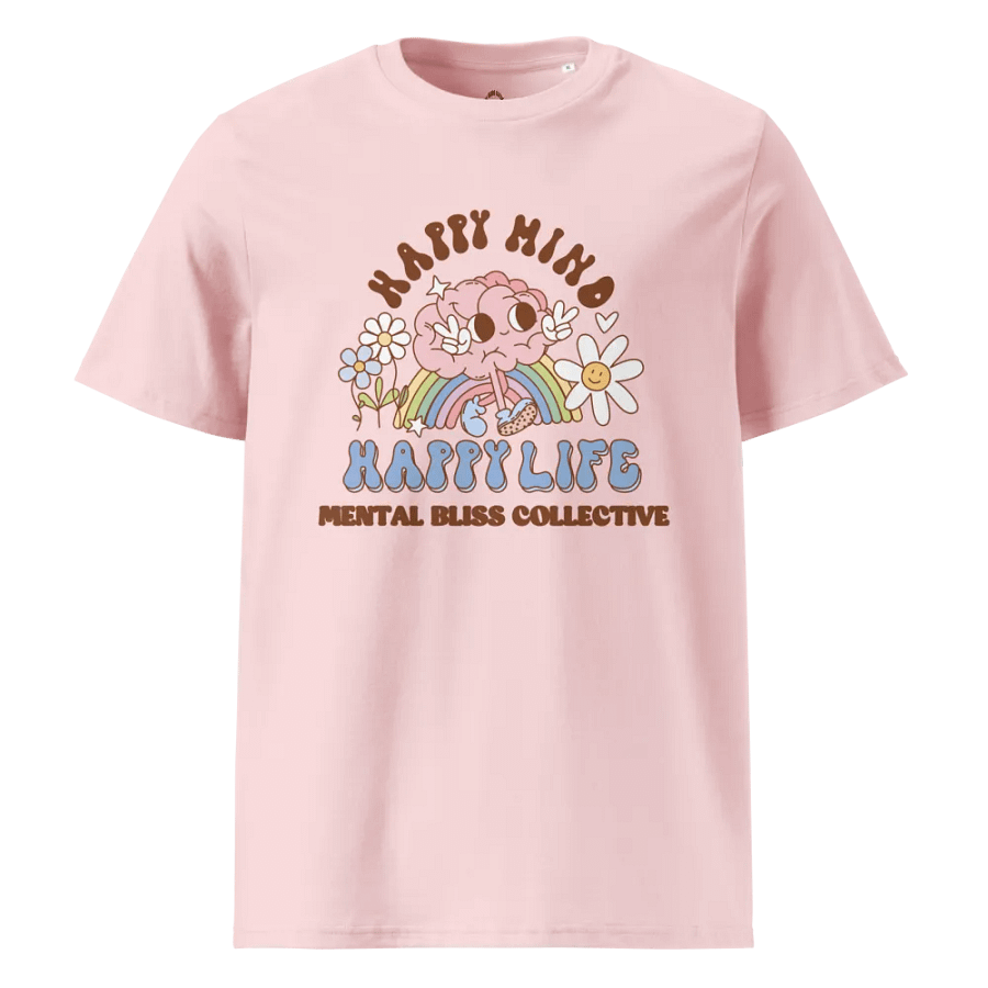 "Happy Mind, Happy Life" T-Shirt – Bring Joy and Positivity to Every Day product image (4)