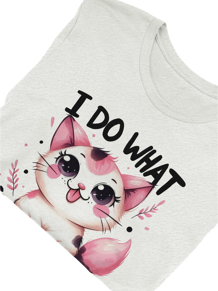 Whimsical Cat 'I DO WHAT I WANT' T-Shirt product image (5)