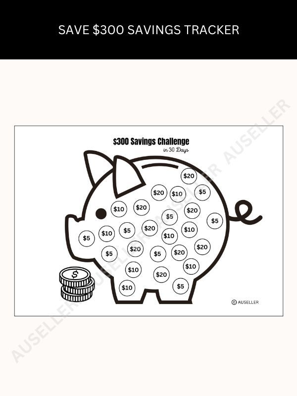Piggy Bank Savings Tracker Bundle product image (3)