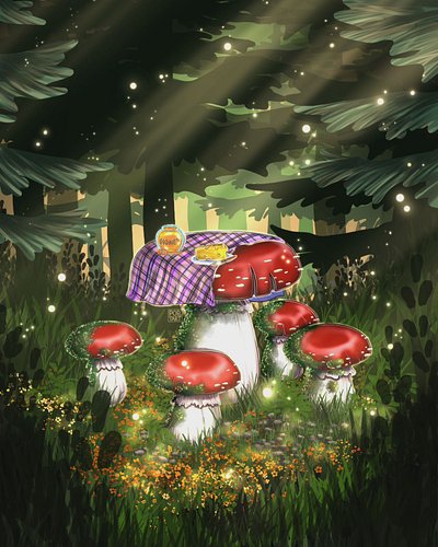 Streamink Day 8: honey 🍯 prompt by @kevokoala 

This piece also has the prompts cheese by @elove_art And moss by @innovatez ✨...