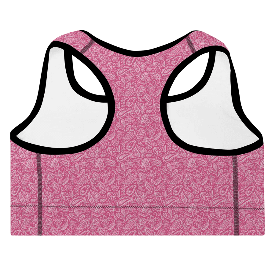 Dk Pink All-Over Print Padded Sports Bra product image (7)