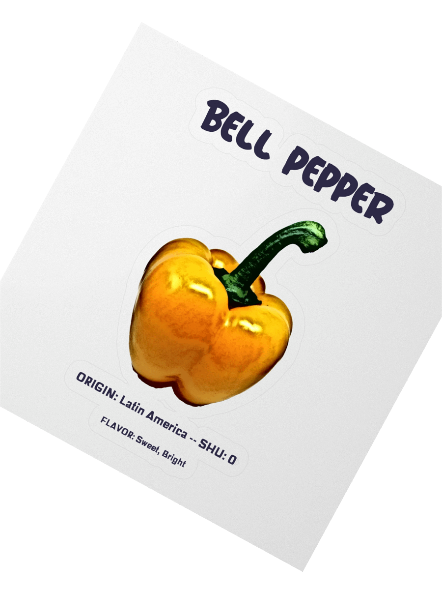 Vibrant Bell Pepper Kiss Cut Stickers product image (2)