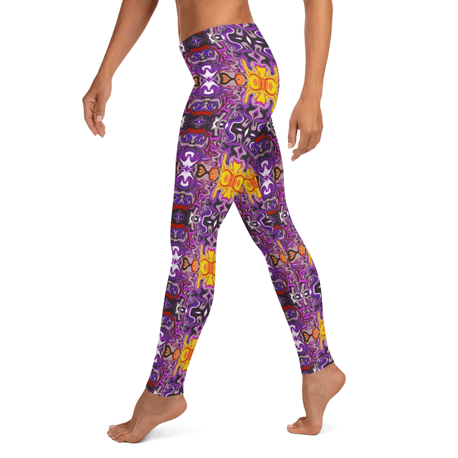Purple African Inspired Symmetry Design Leggings product image (11)