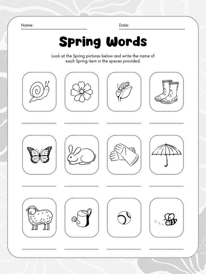 Spring Vocabulary Workbook for Kids – Fun Printable Activities for Learning Spring Words (Ages 5–8) product image (2)
