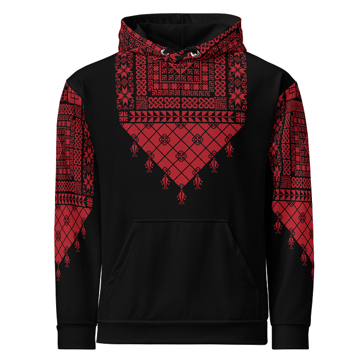 Red Tatreez Hoodie Unisex product image (1)