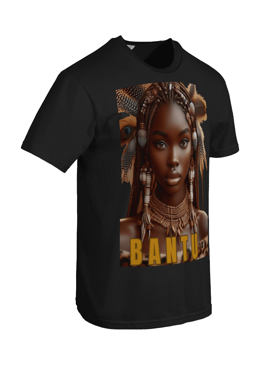 'BANTU' Tee- Shona Princess with Quail and Guinea Fowl Feathers Crown. product image (49)