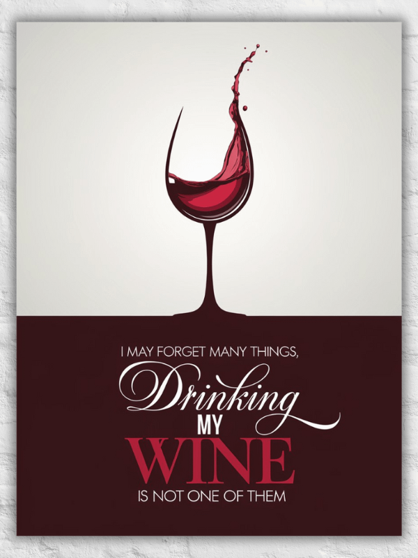 Canvas Wine Wall Art - Funny Wine Quote for Wine Lovers and Wine Bar Ideas at Home product image (1)