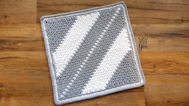 Corner to Corner Moss Stitch Washcloth - PDF Crochet Pattern & Video Tutorial product image (2)