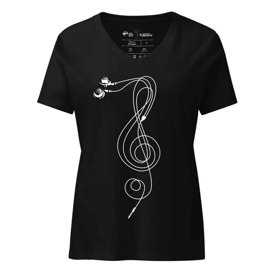 Earbud Clef women's v-neck tee product image (1)