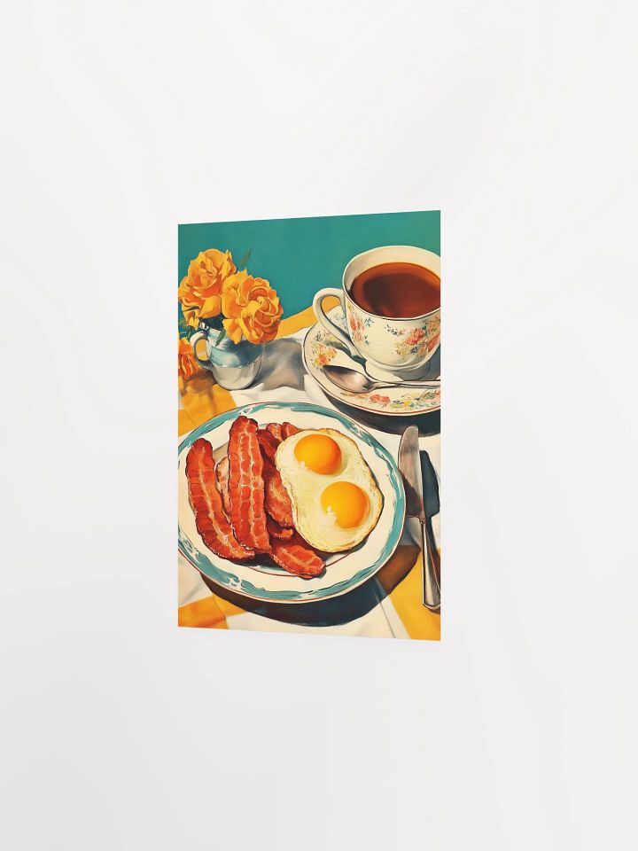 Bacon and Eggs Retro Poster - Nostalgic Classic Breakfast Print product image (2)