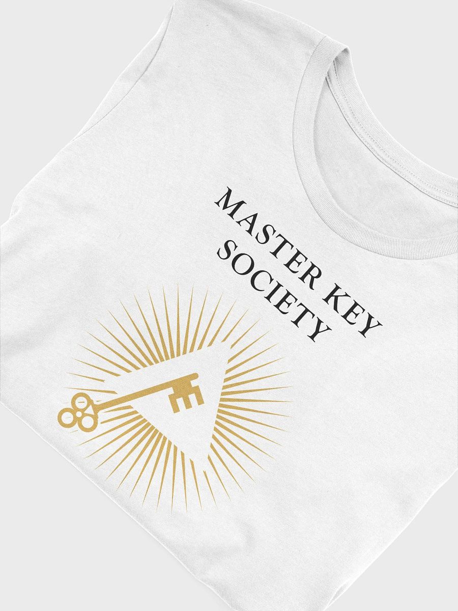 Master Key Logo & Name T-Shirt in White product image (5)