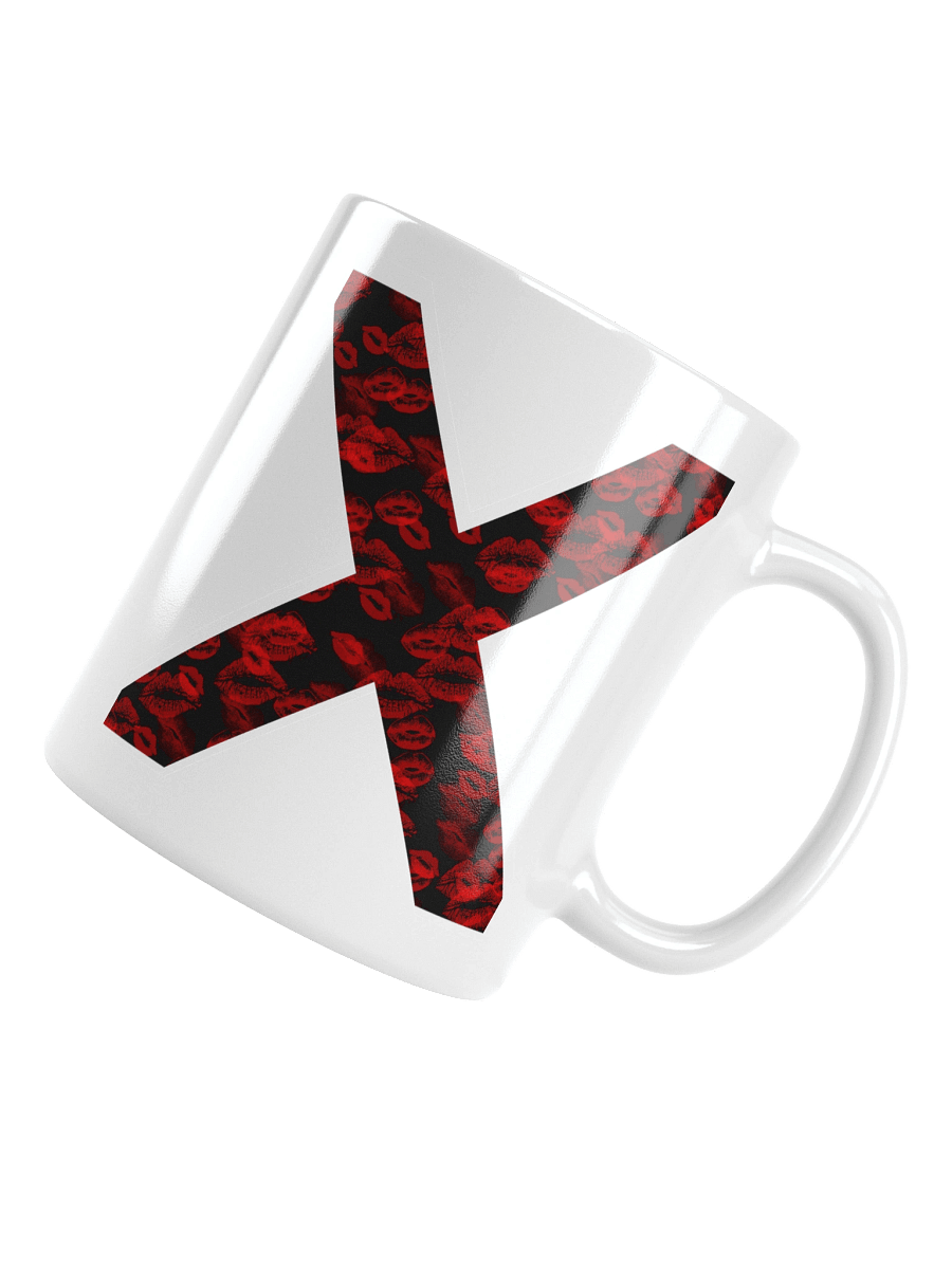 Black X Red Lipstick Kisses | Glossy White Mug product image (12)