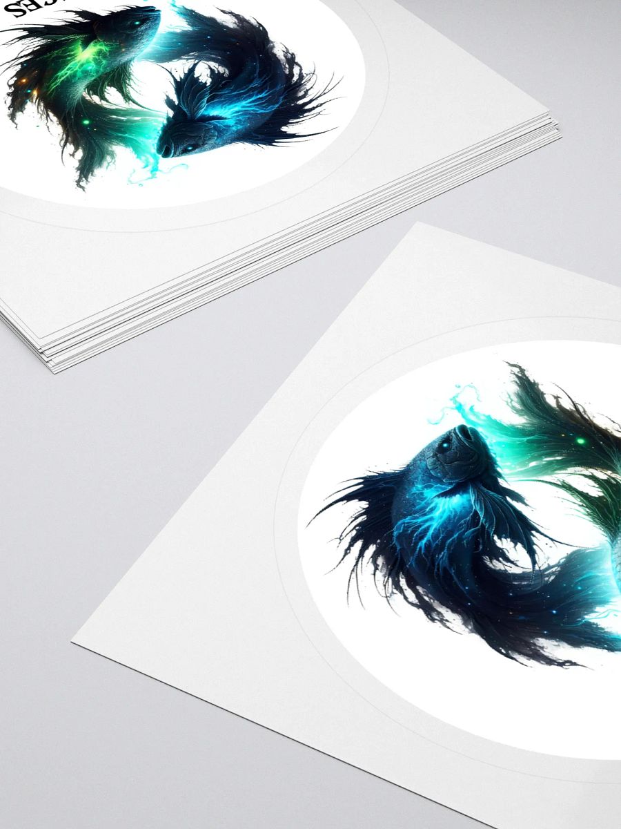 Mythical Pisces Zodiac Round Sticker product image (11)