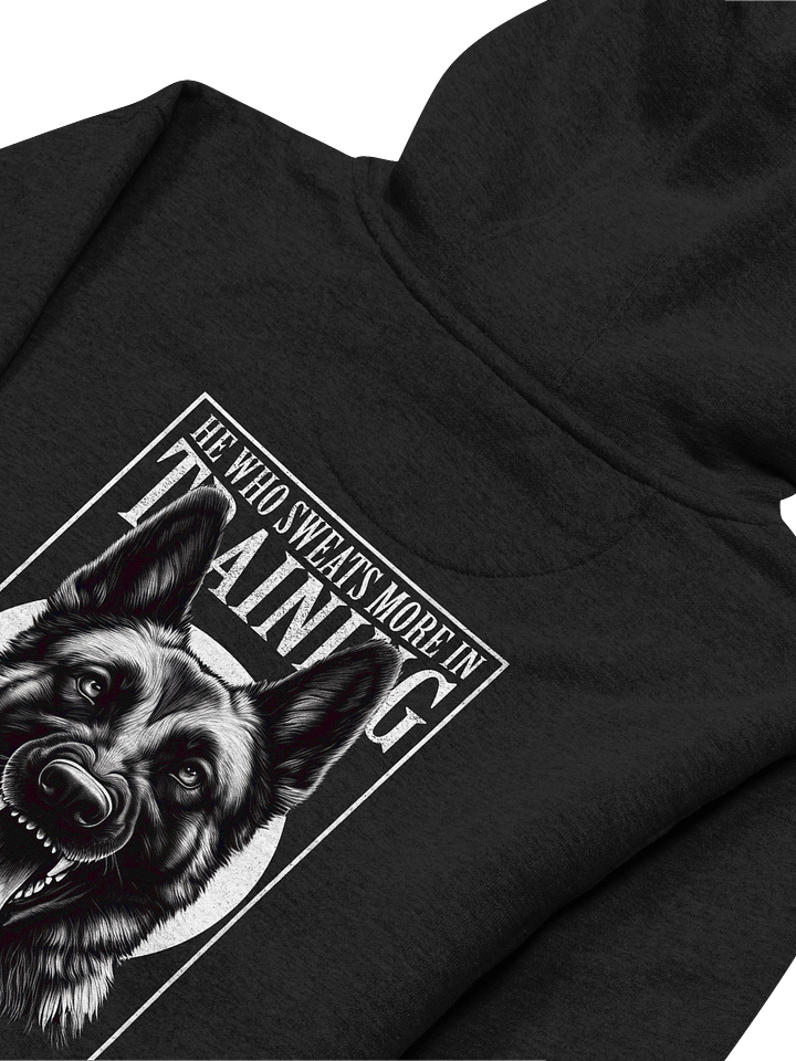 He Who Sweats More in Training Bleeds Less in Battle - Premium Adult Unisex Hoodie product image (2)