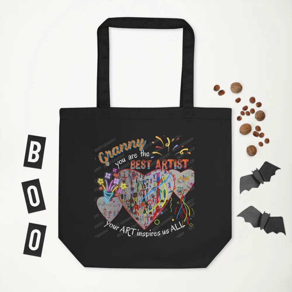 tote bag 'granny you are the best artist .  Your rt inspires us all. perfect gift for granny. product image (5)