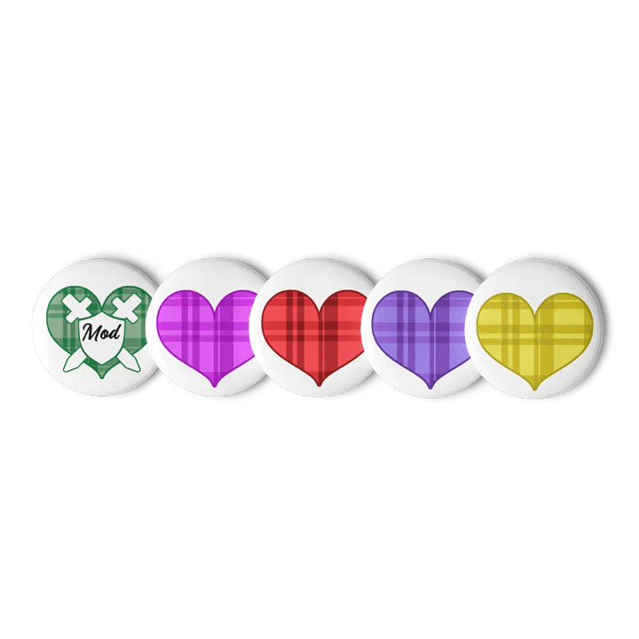 Flannel Heart Pins - Purple/Light product image (3)