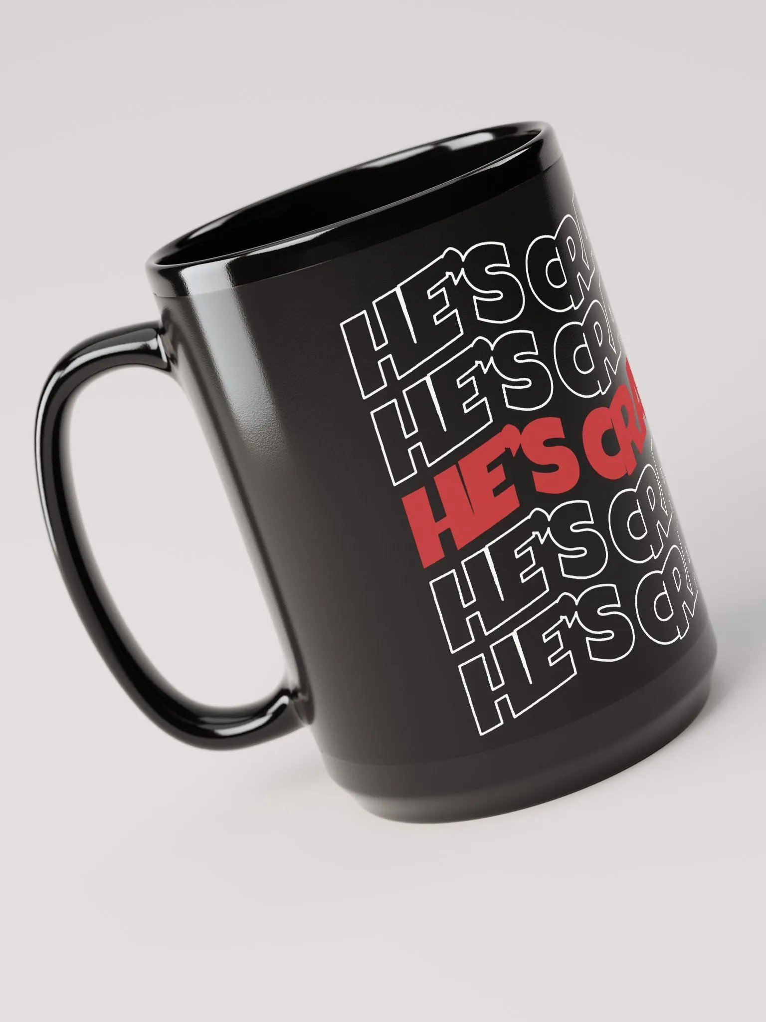 He's cray cray! Mug (red/white) product image (3)