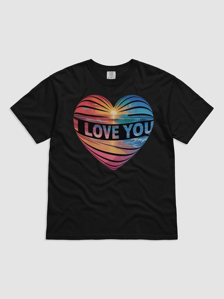 A mesmerizing psychedelic art piece featuring the words I LOVE YOU product image (3)