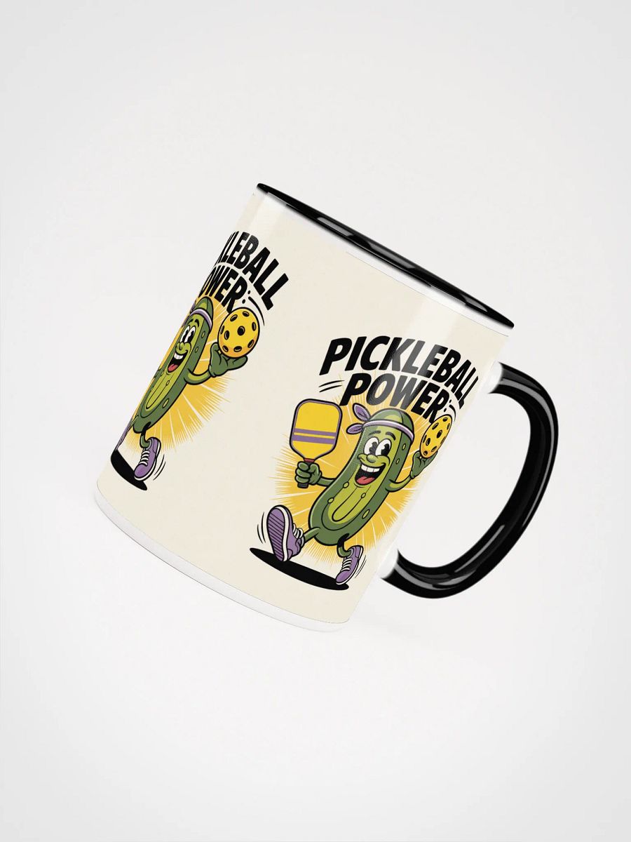 Pickleball Power Mug – Fun Pickle Character with Paddle product image (8)