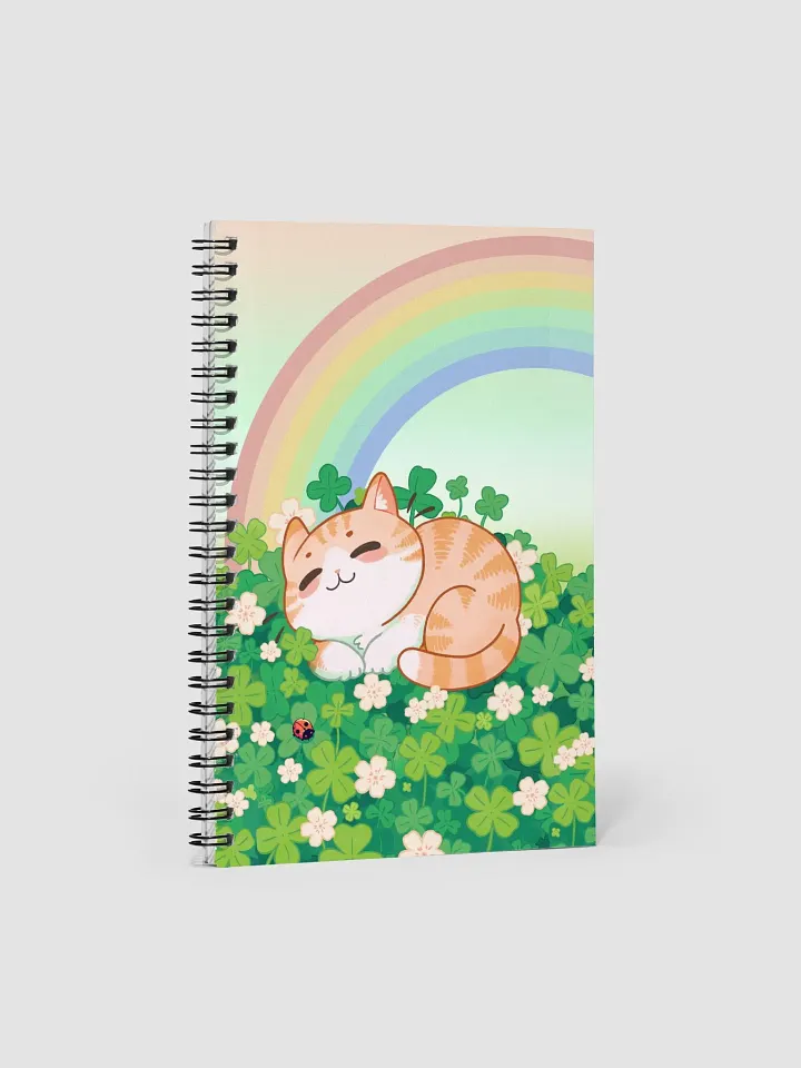 Lucky cat St. Patrick Irish charm - spiral notebook product image (2)