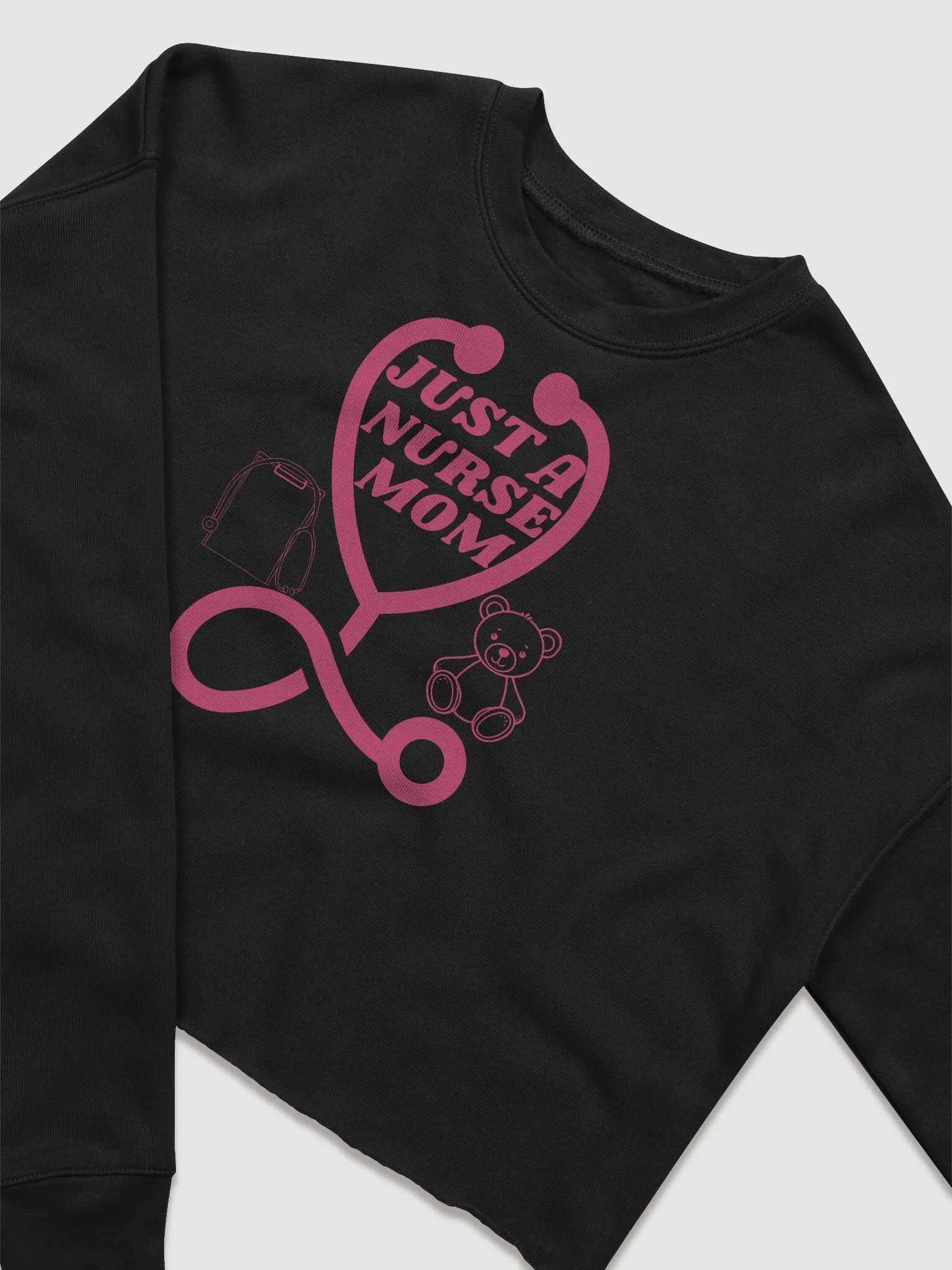 Heartfelt Nurse Mom Crop Sweatshirt product image (9)