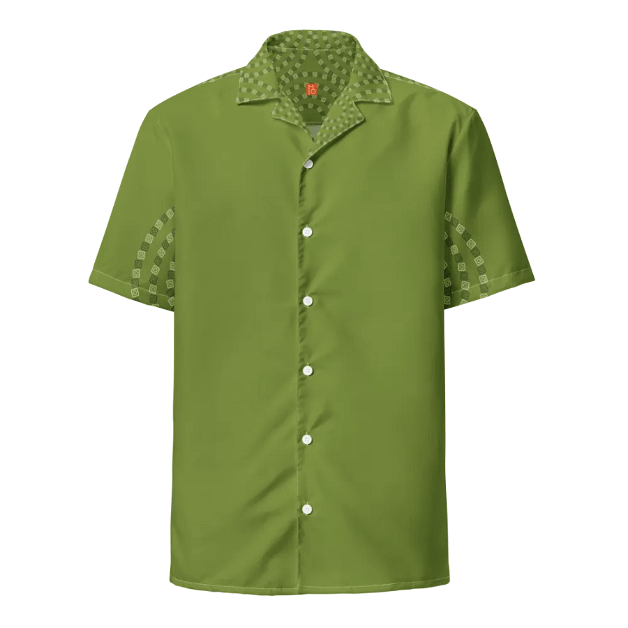 Optical Sun Icon / MO Hawaiian Shirt /| Olive product image (1)