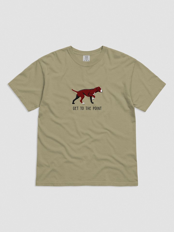 Get to the Point T-Shirt(Embroidered) of a Portuguese Pointer(Brown) product image (1)