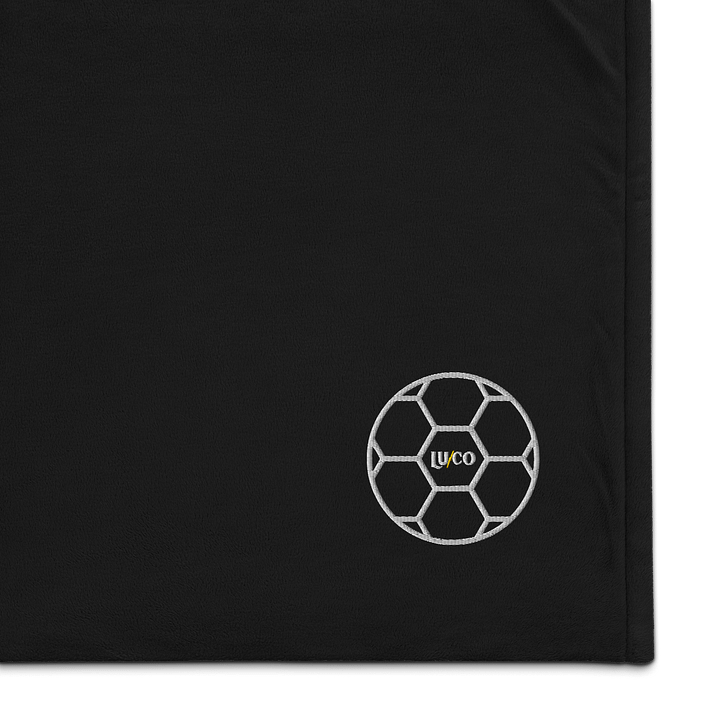 Soccer Ball Embroidered Fleece Blanket product image (1)