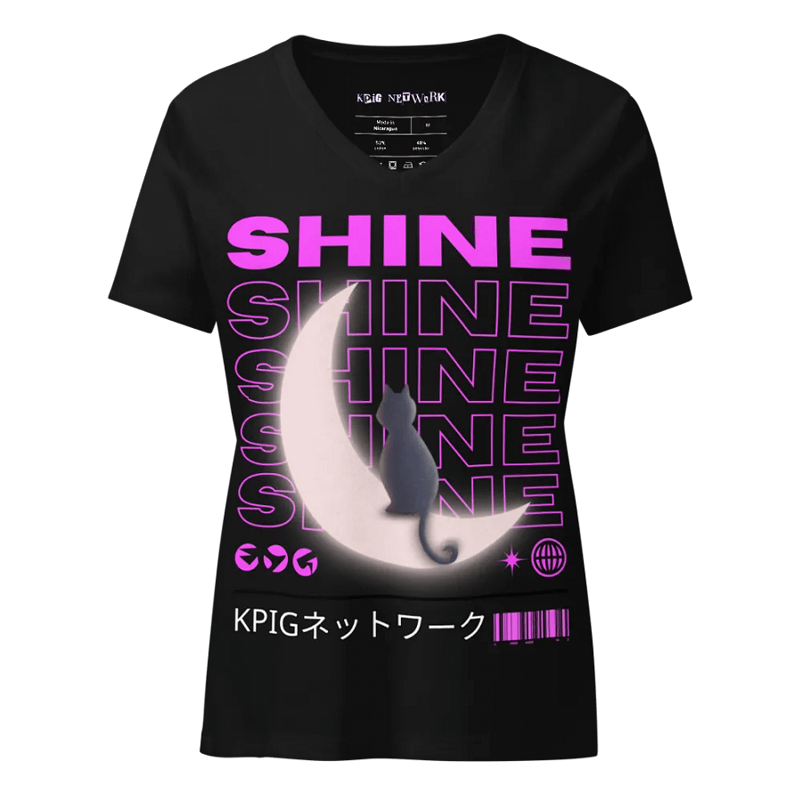 Kitty on the Moon V-Neck product image (1)
