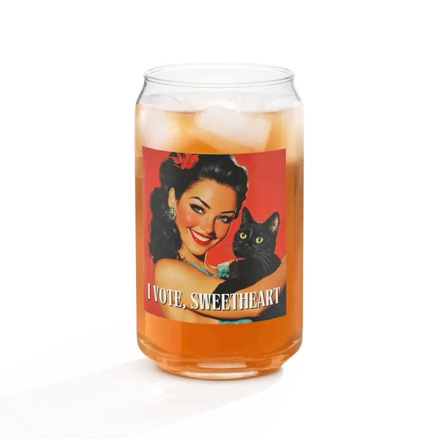 I Vote Sweetheart 4 Can-Shaped Glass product image (5)
