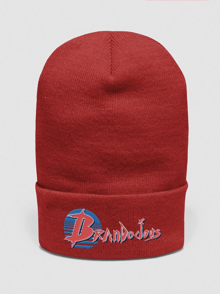 Brandocious Logo, Blue Sun/Red and Blue Logo - Cuffed Beanie product image (4)
