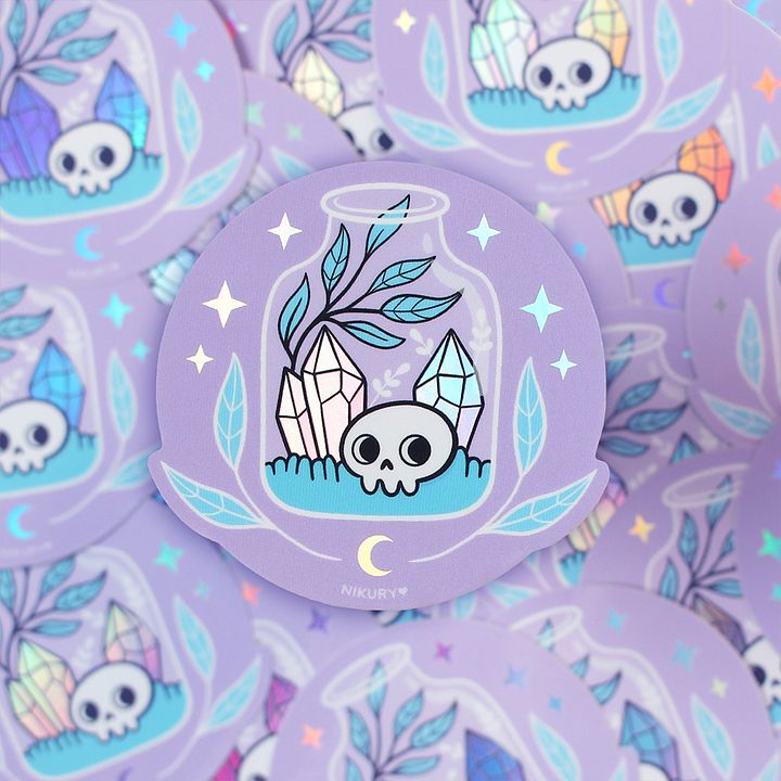 Holographic Pastel Terrarium Sticker product image (1)