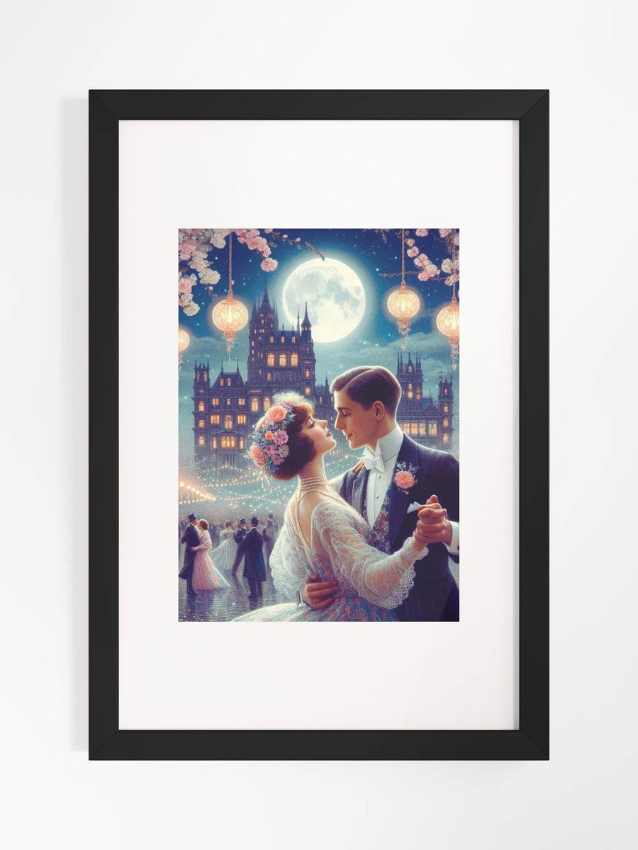 ⭐ Framed print + FREE digital PNG wallpaper. English Fairy Tale Summer Ball 1920s Ballroom music product image (1)