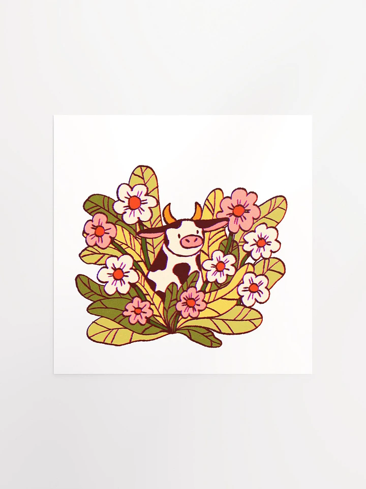 Flower Cow Art Print product image (1)