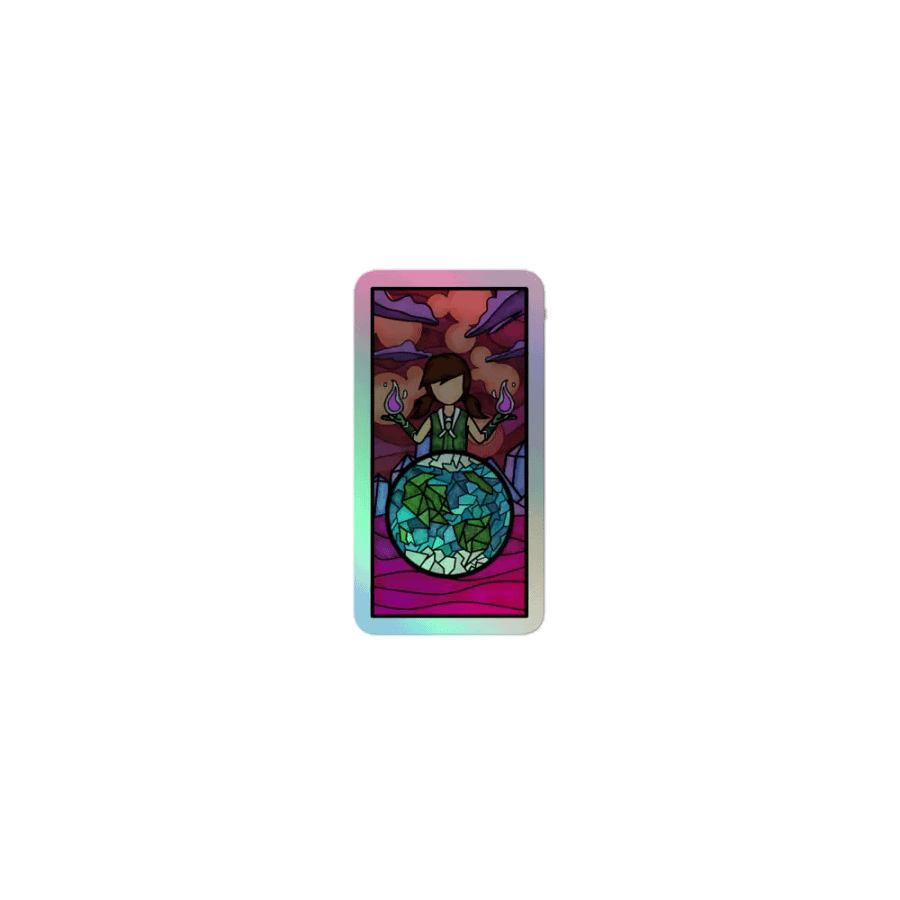 Selena Stained Glass Holographic Sticker product image (1)