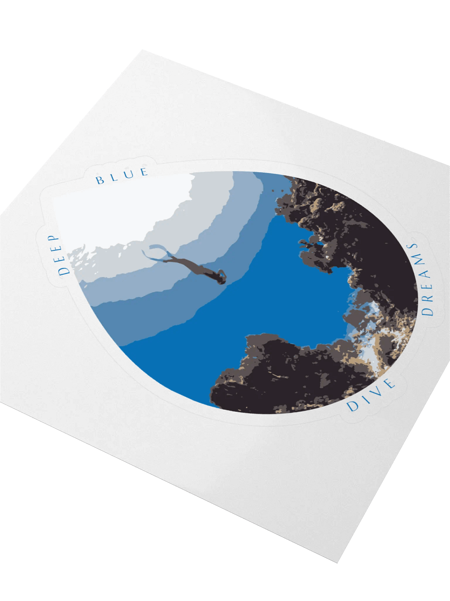 Aqua Droplet Diver Sticker product image (3)